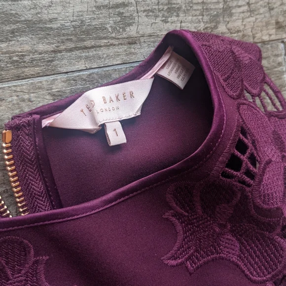 TED BAKER LONDON EMMONA Floral Embroidered Skater Dress - Picture 7 of 9